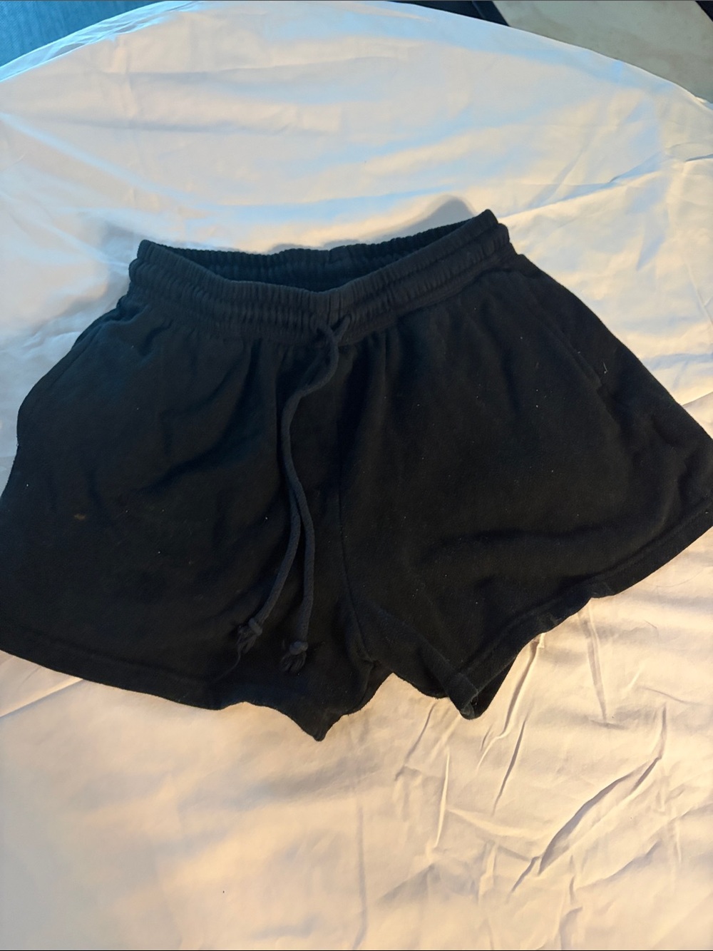 Aeropostale Black Elastic Waist Knit Athletic Shorts